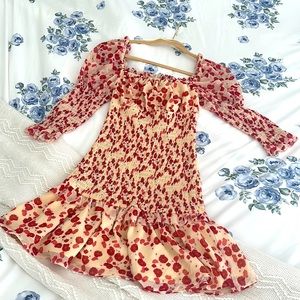 keepsake ruffle mini dress